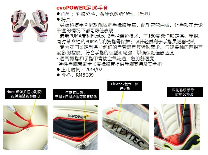 PUMA足球系列2014年春季新品 战靴evoPOWER(图)